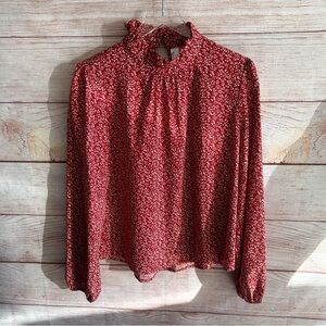 Red Floral Women's Top